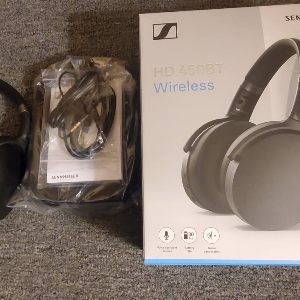Sennheiser HD 450BT Wireless Headphones - Gray
